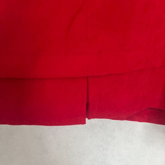 Fashion Bug Power Red Velvet Attached Embroidered Jacket Dress Sz 10P - Picture 4 of 11